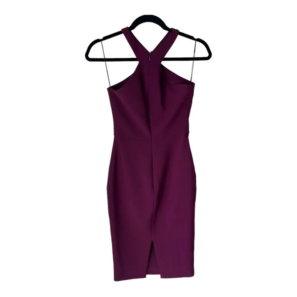 Likely Carolyn Midi Dress size 0 burgundy cocktail - Picture 2 of 4